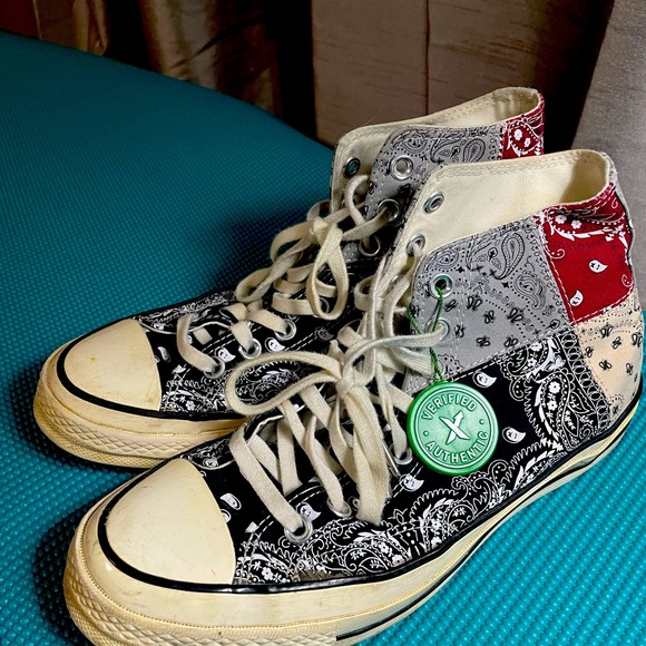 Converse All Star Bandana Hight Top Spneakers size 7 - Picture 2 of 6